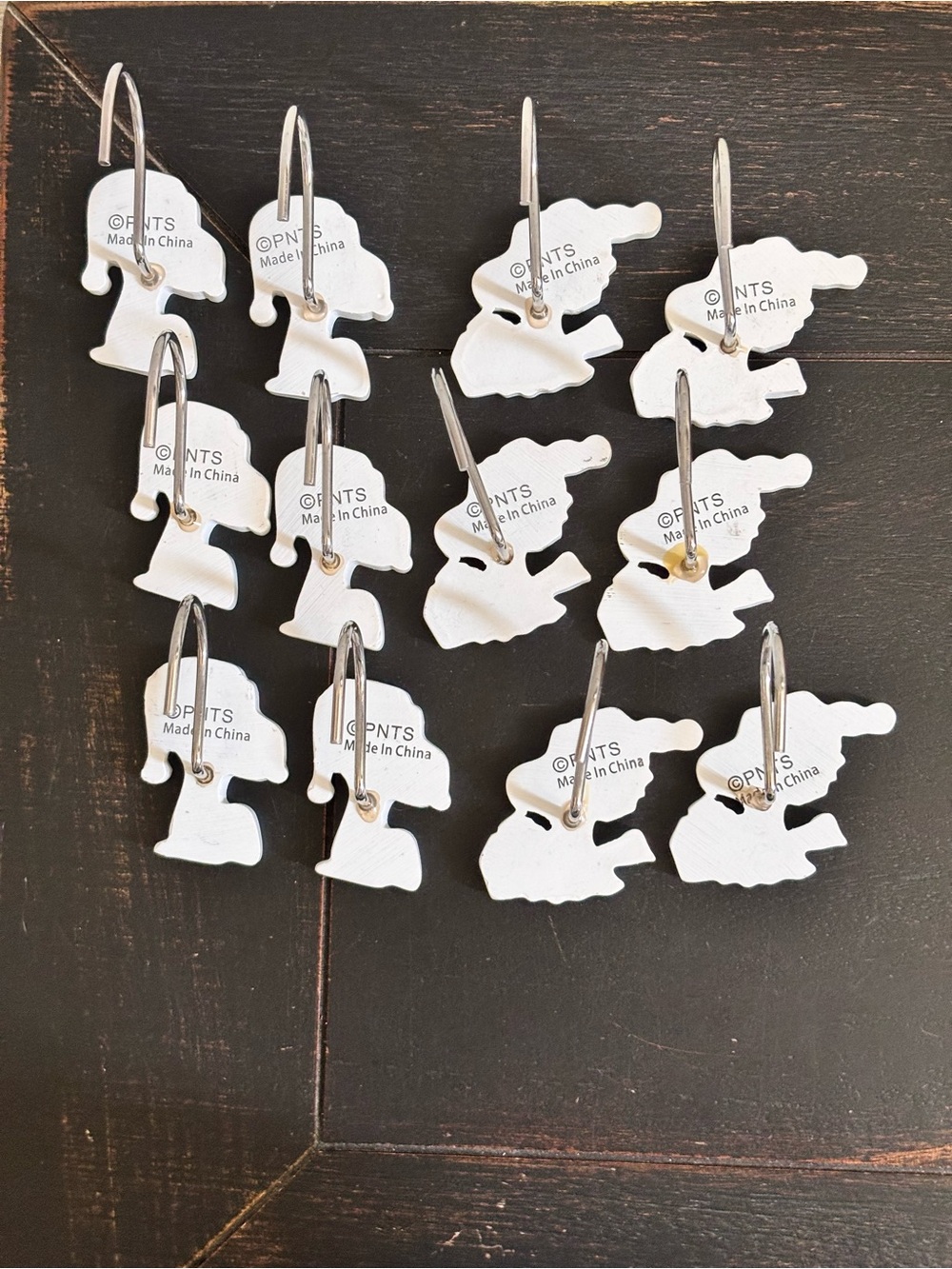 Peanuts Snoopy & Woodstock Christmas Holiday Shower Curtain Hooks Set Of 12 - Picture 7 of 8
